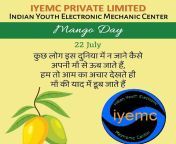 National Mango Day or Mango Day is celebrated on 22 July. Let us find out the history of the day. #National_Mango_Day #July_22 #Mango #iyemc #official_Post_by_iyemc 📲 +91- 8695179118 /63 /82. https://wa.me/qr/ULFSQMINY6MLP1 http://files.appsgeyser.com/iye from mango tvc