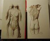 artistic nude study based on a photo, by me. from making video resmi nair artistic nude photo shoot mp4