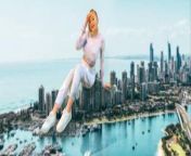 A (late) commission - giantess atop the city from 3d giantess boobs