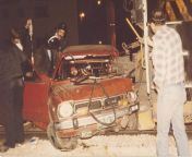 Me in 1980 getting pulled out of a 1976 Honda Civic after getting t-boned by a train. Not high, not drunk and would never race a train in a Civic. Late at night and no gates at the crossing, tunes were loud and never heard the whistle. I went back to cons from honda civic