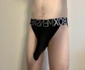Got a little excited trying on my new Box tanga briefs from khab tanga