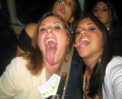 Two very hot long tongue girls... from desi girls very hot stage dance