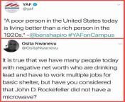 [REQUEST] How does the net worth of Jeff Bezos compare to the average Amazon warehouse worker and how did John D. Rockefeller&#39;s net worth (in his prime) compare to the average Standard Oil worker? from 18yed net