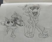 I&#39;m making a triple trouble cuphead drawing(not cover)and for now we have mugman and Ms.chalice as tails, Cuphead as xeno and the devil as eggman(not done yet) but i don&#39;t know who to put as Knuckles so please suggestions...also i had the idea tofrom knig sley