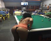 Thong Ass Seen While Shooting Pool from rolcams thong ass