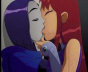 [please be detailed A4A] Starfire comes out after getting food for her and Raven but as soon as they eat it..weird things start to happen as they both start to grow big cocks and theyre tits/ass get big, as they both turn into horny busty lesbian sluts a from balck big as