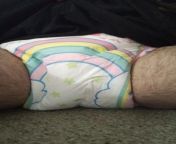 Told my wife&#39;s bf I wasn&#39;t going to wear panties anymore, got spanked and put in pampers lol from skymouse diapergals in pampers diaper