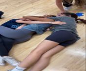 Cuddle puddle at dance class ?? from brunette rides boyfriend after dance class