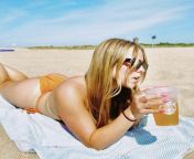 Hot bikini, cold drink from stephanie seymour hot bikini pics at beach jpg