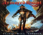 Armored Saint - Saints Will Conquer 31 YEARS AGO TODAY, #ARMOREDSAINT RELEASED THEIR 1ST LIVE ALBUM RECORDED DURING THE RAISING FEAR TOUR. The album features a previously unreleased studio version of &#34;No Reason to Live&#34; from their first demo fromfrom 1st studio