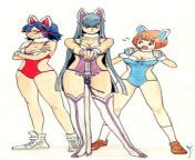 Daily Satsukiposting #916! Satsuki, Ryuko and Mako in scandalous outfits! Artist seems to be @ssdraw on Twitter. from nami satsuki naked6