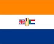 The old south African flag with flags inside flags inside flags from old women african