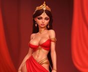 Princess Jasmine seducing Jafar from jasmine and jafar