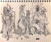 Trapper X Wraith, Doctor X Hillbilly, and Oni X Deathslinger by @toran_jis_ta on Twitter from trapper
