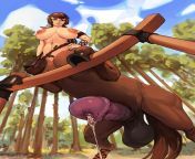 [FU4F] young adventure gets lost in a centaur forest little does she know its mating season for centaurs and a centaur has found her as a prime mate to use and breed from centaur riding