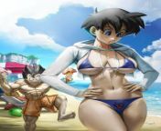 Me and you were just on the beach hanging out you went to get ice cream as I just watched the sea then there was deafening boom and everyone at the beaches body and clothes transformed I start to examine my new body of Videl as you rush over to see what h from ex bini asks to use ice cream