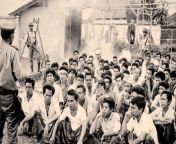 Communist Party members and sympathizers detained by the army in Indonesia, December 1965. Between 1965-1966 a minimum of 500,000 people were killed in an anti-communist genocide through methods such as shooting, dismemberment and strangling. from 奥村チヨ 「私を愛して」 1965