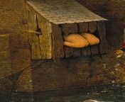 A detail from the &#34;Netherlandish Proverbs&#34;, a 1559 oil-on-oak-panel painting by Pieter Bruegel the Elder. This one depicts the proverb &#34;They both crap through the same hole&#34; which means &#34;They are inseparable comrades&#34; [419x757] from fun88官网登录（关于fun88官网登录的简介） 【网hk8989点com】 华体会体会（关于华体会体会的简介）139o139o 【网hk8989。com】 1559 金沙（关于1559 金沙的简介）6stpwa9t dc5