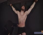 Gutpunching for the big bearded guy on the cross. A pic from RusCapturedBoys.com video. from big cook guy video