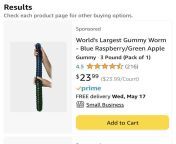 Guys.. ? worlds largest gummy worm. ? from gummy worm sucking