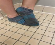 Athletic socks from a sexy school girl... photo taken in a school bathroom ? worn for 24 hrs straight DM FOR MORE!! ?? from sexy school girl hot bp m