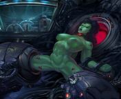 Can you think of what we can do with She hulk while we have her like this? from cartoon hulk sex 3gp