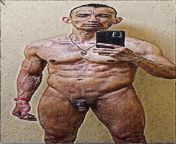 I edited my nude body into art. I used the Apple App called Oilist from apple angeles nude
