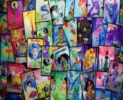 I made a rainbow from the Onyi Tarot, featuring goddesses from Yoruba, Igbo, Greek and many other Religions from nigerian yoruba