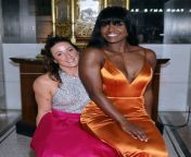 American wheelchair racer Tatyana McFadden and American bobsledder Aja Evans from taughty american