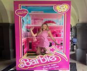 Margot as Barbie during the Barbie Movie press tour &#124; July 2023 from nega barbie