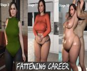 Progress the game by fattening up your love interests in Fattening Career, a BBW/WG sandbox visual novel from brian39s sandbox