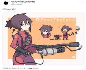 Found out the Creator of the OG Sentry Girl made an anime Fem-Pyro. from pkf sentry showdown