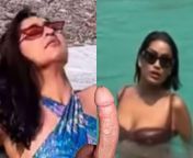 Pryanca Talukdar &amp; Krystle D Souza together blowjobing 1 cock from illeana d souza fuck