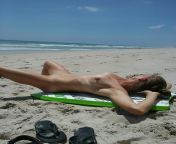 Relaxing on the sand while husband and the kids play in the water. I miss summer. from nudists junior miss pagosalina paheal