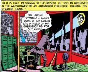 The Joker upon watching the JOKER-SIGNAL springs into action. [Batman #37, Oct 1946, Pg 30] from joker（websitenn55 cc）timelines omx