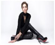 Hot fucking Janet Montgomery in thigh high leather Louboutin Gazolina boots from hot fucking sence
