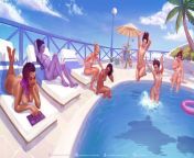 Overwatch girls Pool party D.Va, Mercy, Widowmaker, Tracer, Mei, Pharah, Sombra, &amp; Ana (Krysdecker) [Overwatch] from rule34 overwatch