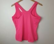Nike Dri-Fit Women Size L Pink Logo Racer Back Vest Top Exercise Sport Run Gym from sport nudist gym
