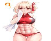 My fellow degenerates I have found the muscle anime girl promised land from moti girl mota land