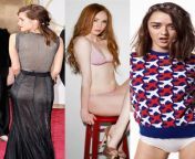 Emma Watson, Karen Gillian, Maisie Williams. Personal Fuck Pet, Toilet slut and group cum target. Who and why? from fuck lovely asian slut and twice cum