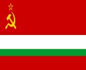 This is communist Tadjikistan flag, what would be your alternate history Pashto and Hazara communist flags if USSR was successful in Afghanistan? from pashto sxe lokl vdeo