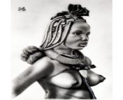Himba tribe woman from dinka tribe woman