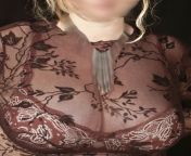Busty Blond BBW is flaunting her Fat Udders in a tight transparent Top from blond bbw dp
