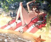 Hu Tao nude at the beach (SydusArts) [Genshin Impact] from tvn hu ls nude model j