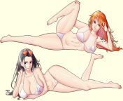Choose Between (Nami) and (Nico Robin) To Pound Raw, Hard and Fast To Your Hearts Content and Pump Them Full of Your Immense Cum. ?? from nami and nico robin futa nurse