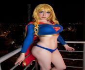 Youve caught Super Girl here after she lost her skirt in battle, promise not to share this photo with anyone? Boudoir Super Girl cosplay by CarmenPilarBest from unconscious super girl