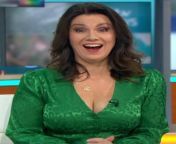 The reaction from TV Whore Susanna Reid, after all the guys at the studio has let their pants down to show this slut how much they like her Big Tits Cleavage from busty zee tv whore