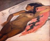 Amrita Sher-Gil - Sleeping woman (1933) from sleeping woman