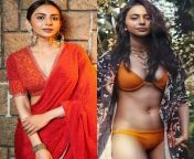 Rakul Preet - saree vs bikini - Bollywood and South film actress. from golimar south movie actress sexy