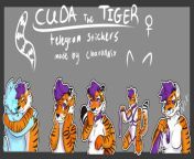 Cuda the tiger stickers [F] (art by me) from vabir cuda